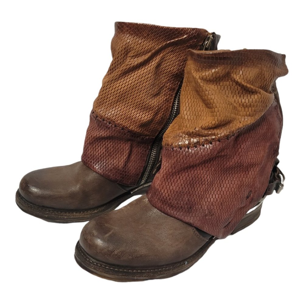 A.S. 98 Booties Size 37❤️🤎Brown/Wine Low Heel